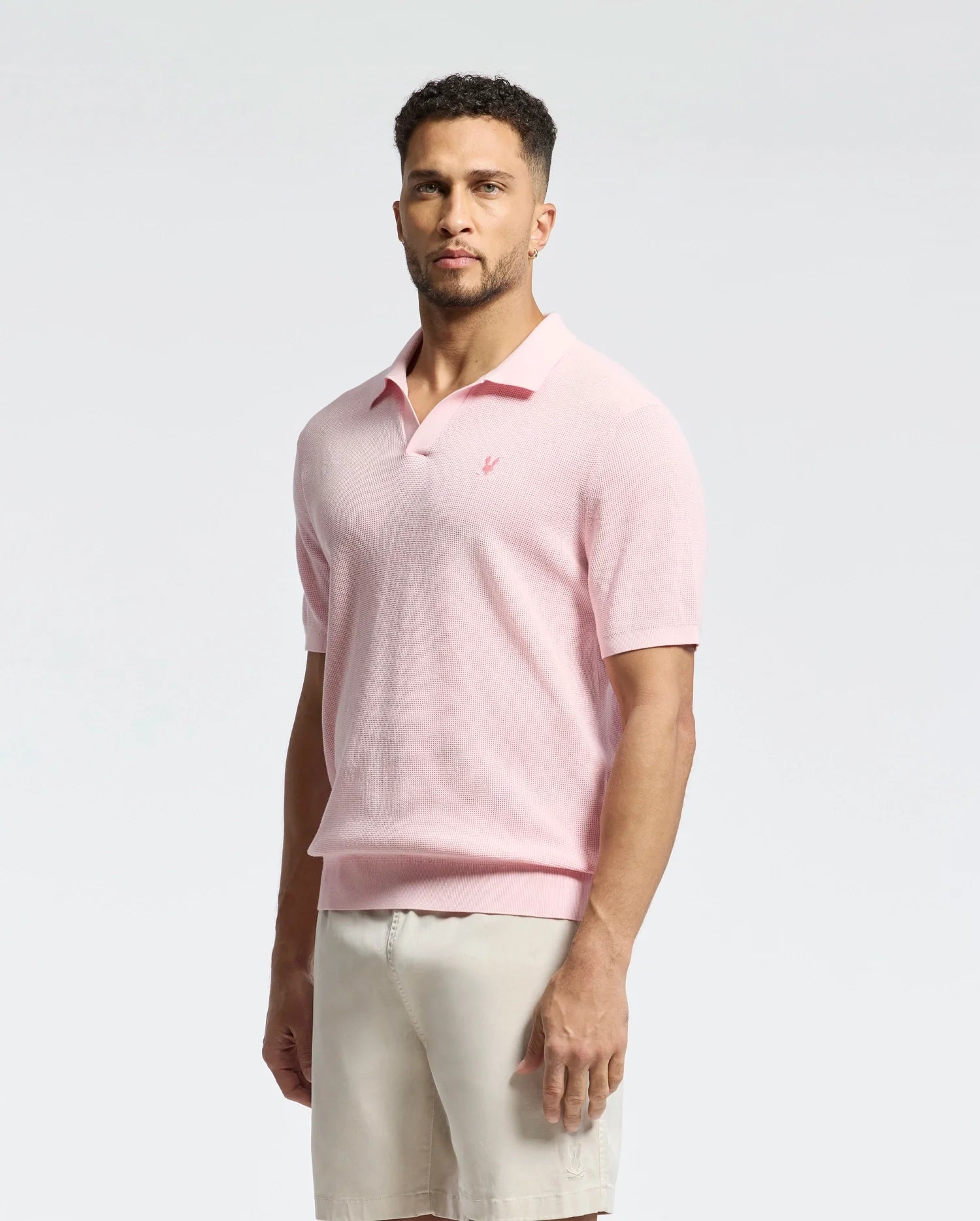 MENS LEETON JOHNNY COLLAR KNIT POLO - B6E562F200
