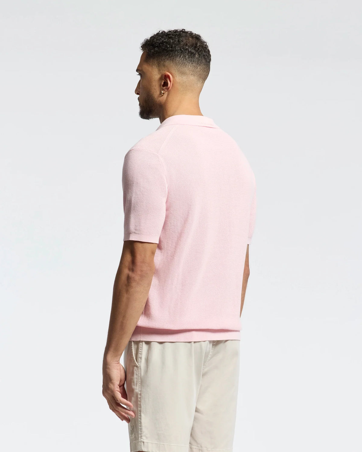 MENS LEETON JOHNNY COLLAR KNIT POLO - B6E562F200