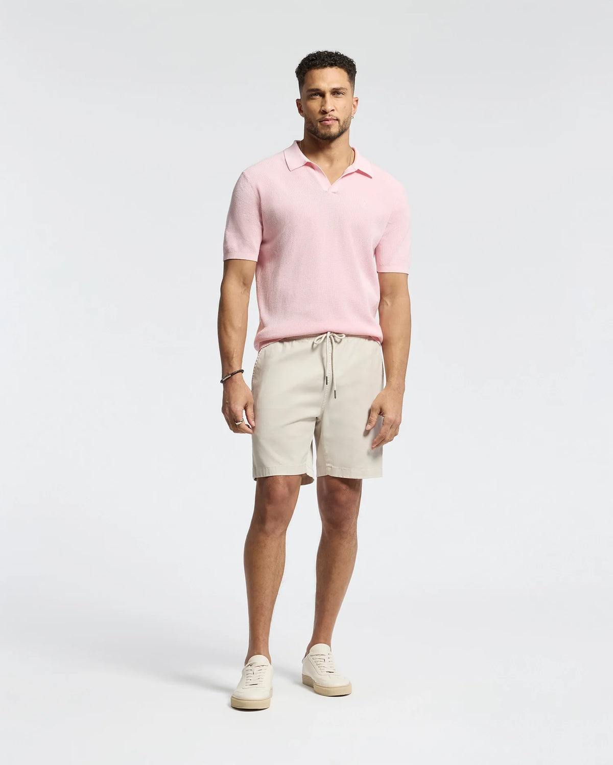 MENS LEETON JOHNNY COLLAR KNIT POLO - B6E562F200