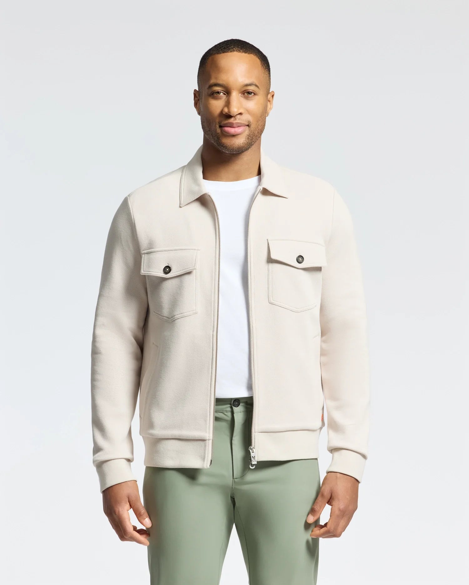 MENS THE OAKS KNIT BOMBER SHACKET - B6J423F200