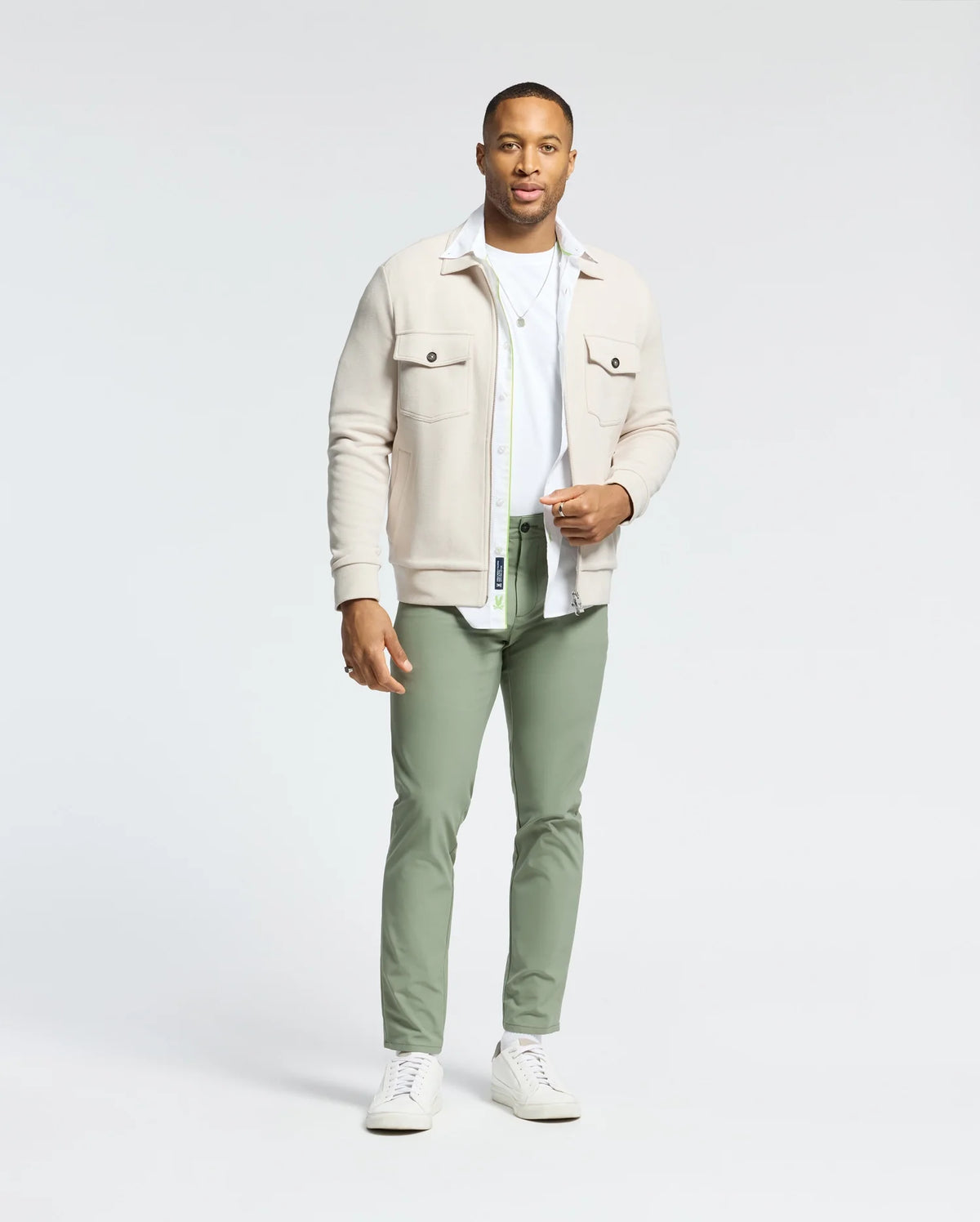 MENS THE OAKS KNIT BOMBER SHACKET - B6J423F200