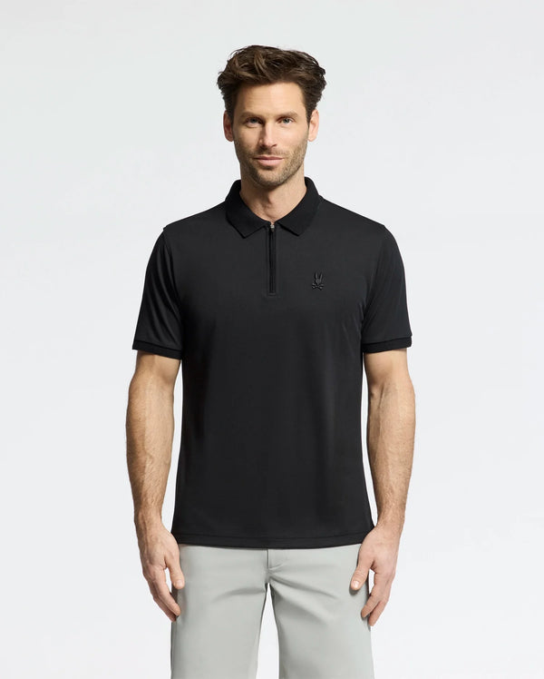 MENS TREVOR PERFORMANCE PIQUE ZIP UP POLO - B6K557F200