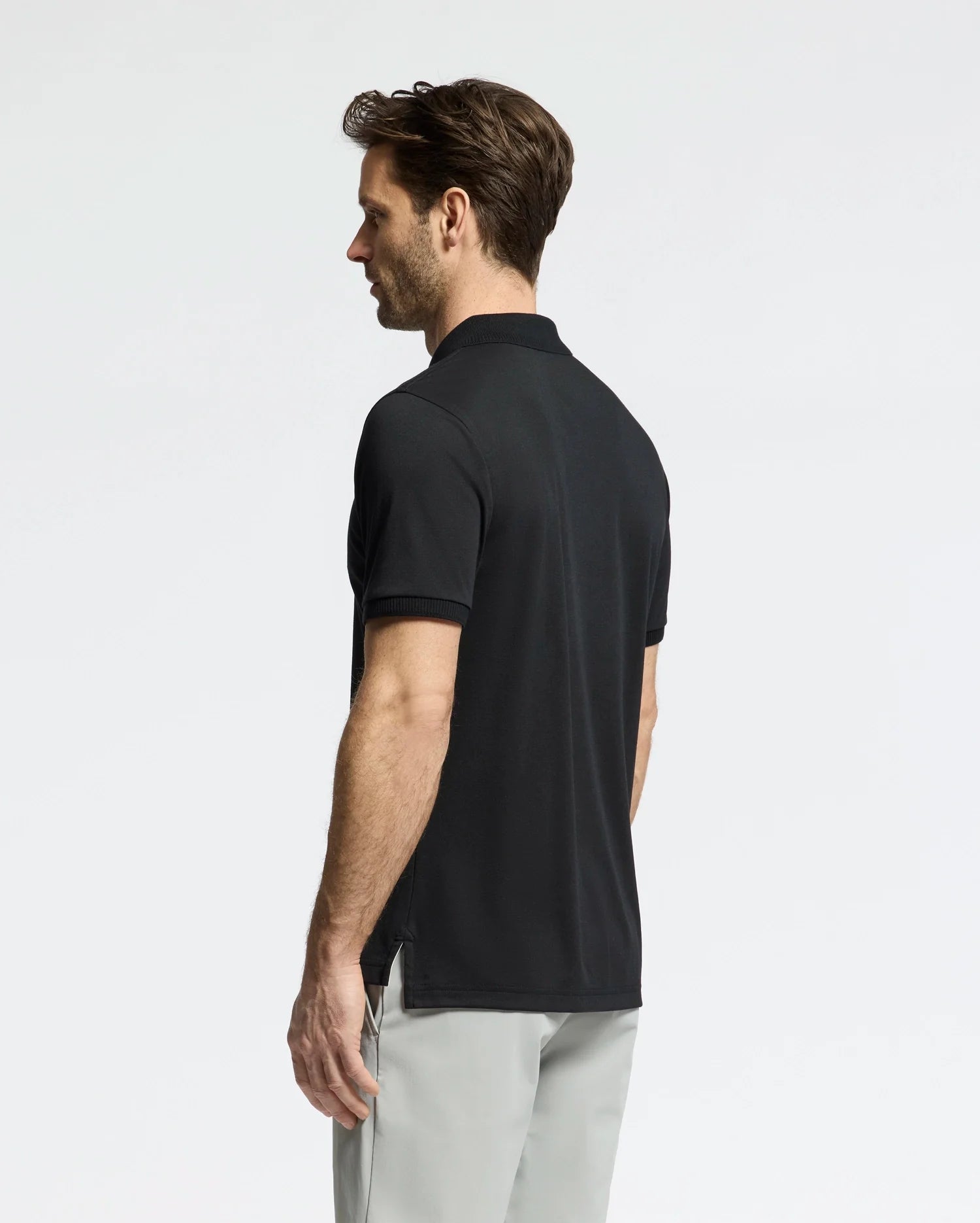 MENS TREVOR PERFORMANCE PIQUE ZIP UP POLO - B6K557F200