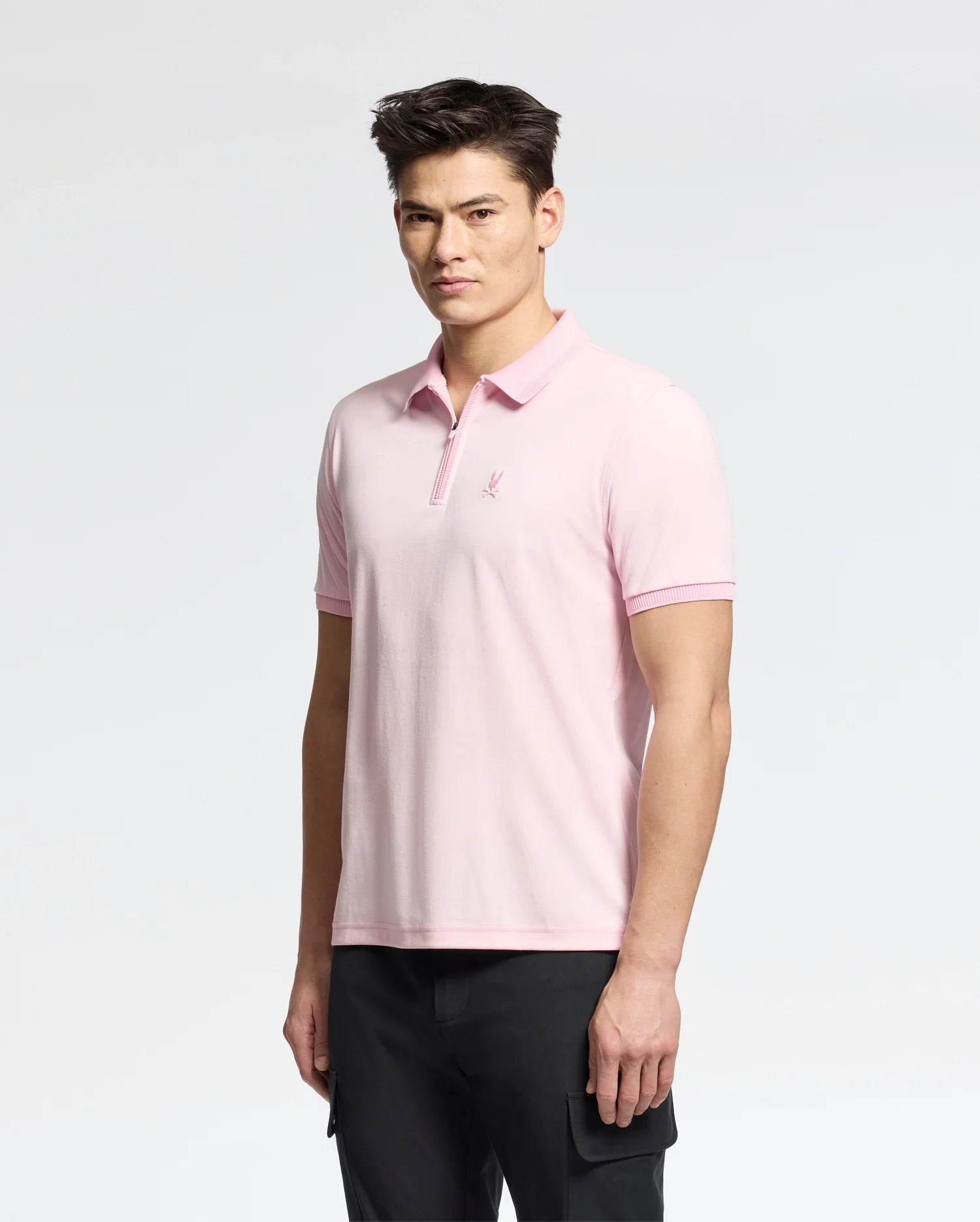 MENS TREVOR PERFORMANCE PIQUE ZIP UP POLO - B6K557F200