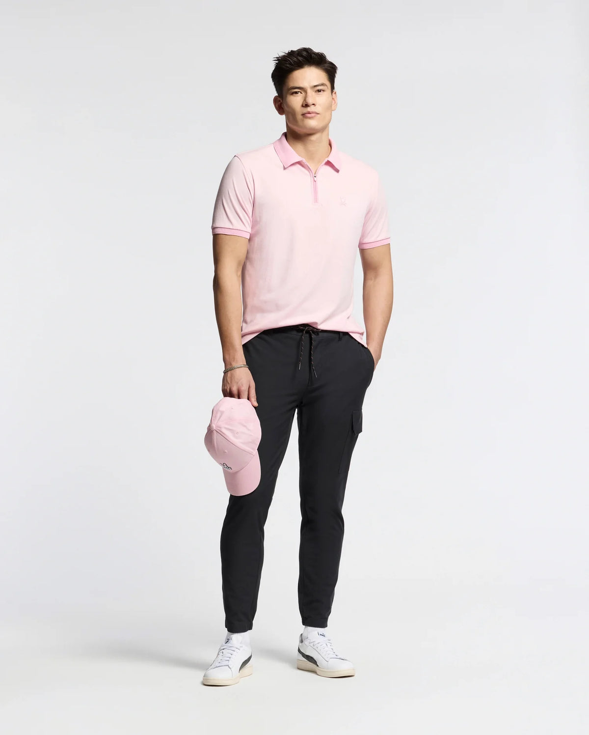 MENS TREVOR PERFORMANCE PIQUE ZIP UP POLO - B6K557F200