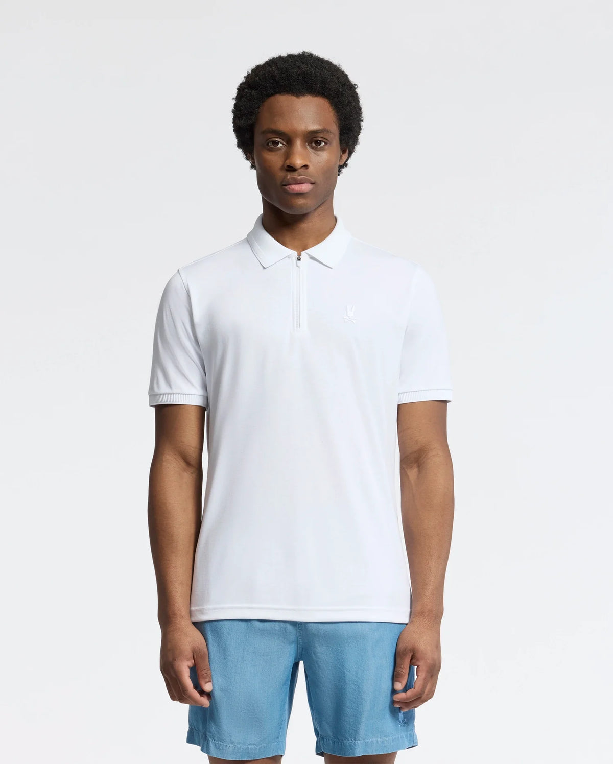 MENS TREVOR PERFORMANCE PIQUE ZIP UP POLO - B6K557F200