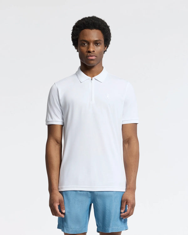 MENS TREVOR PERFORMANCE PIQUE ZIP UP POLO - B6K557F200