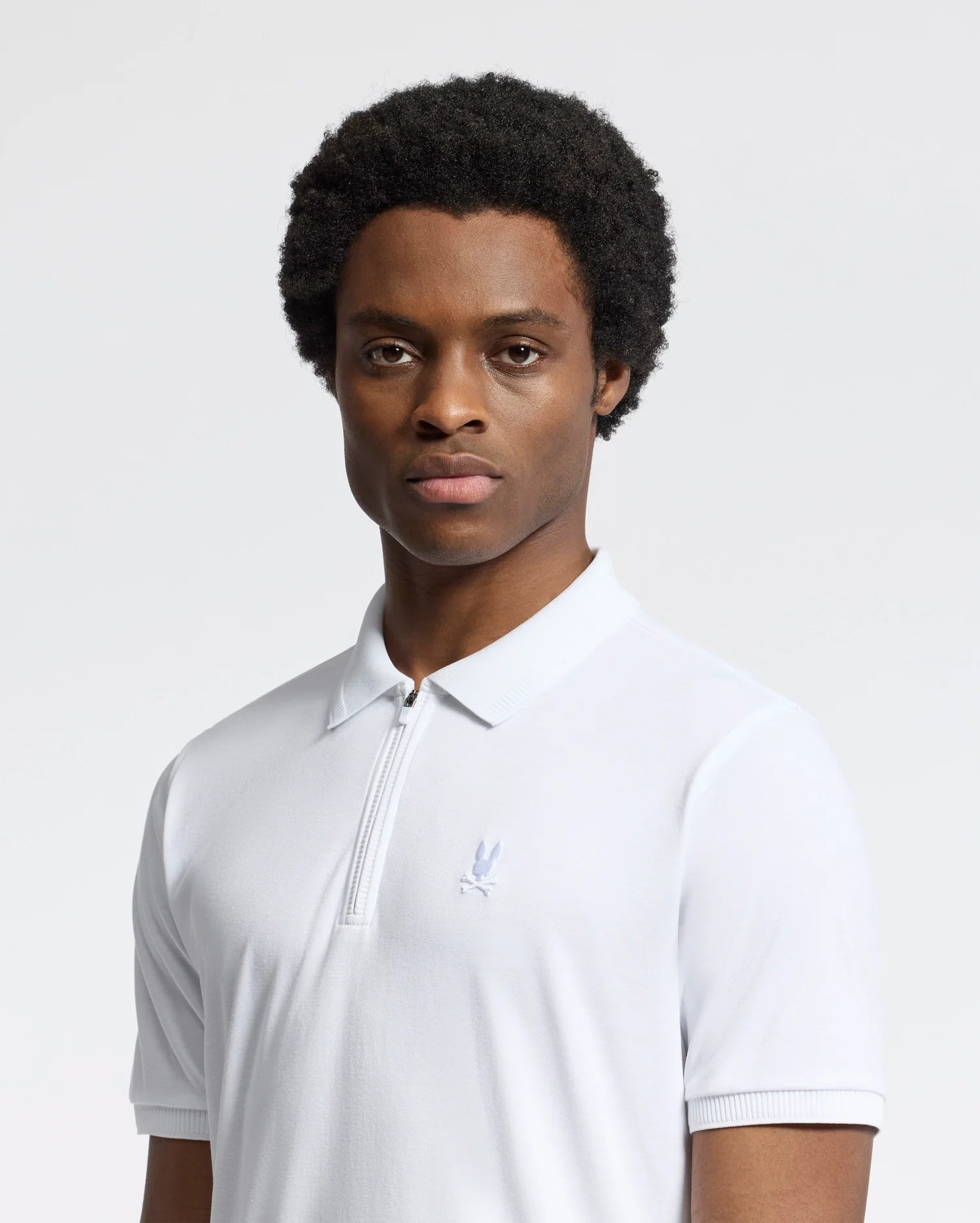 MENS TREVOR PERFORMANCE PIQUE ZIP UP POLO - B6K557F200