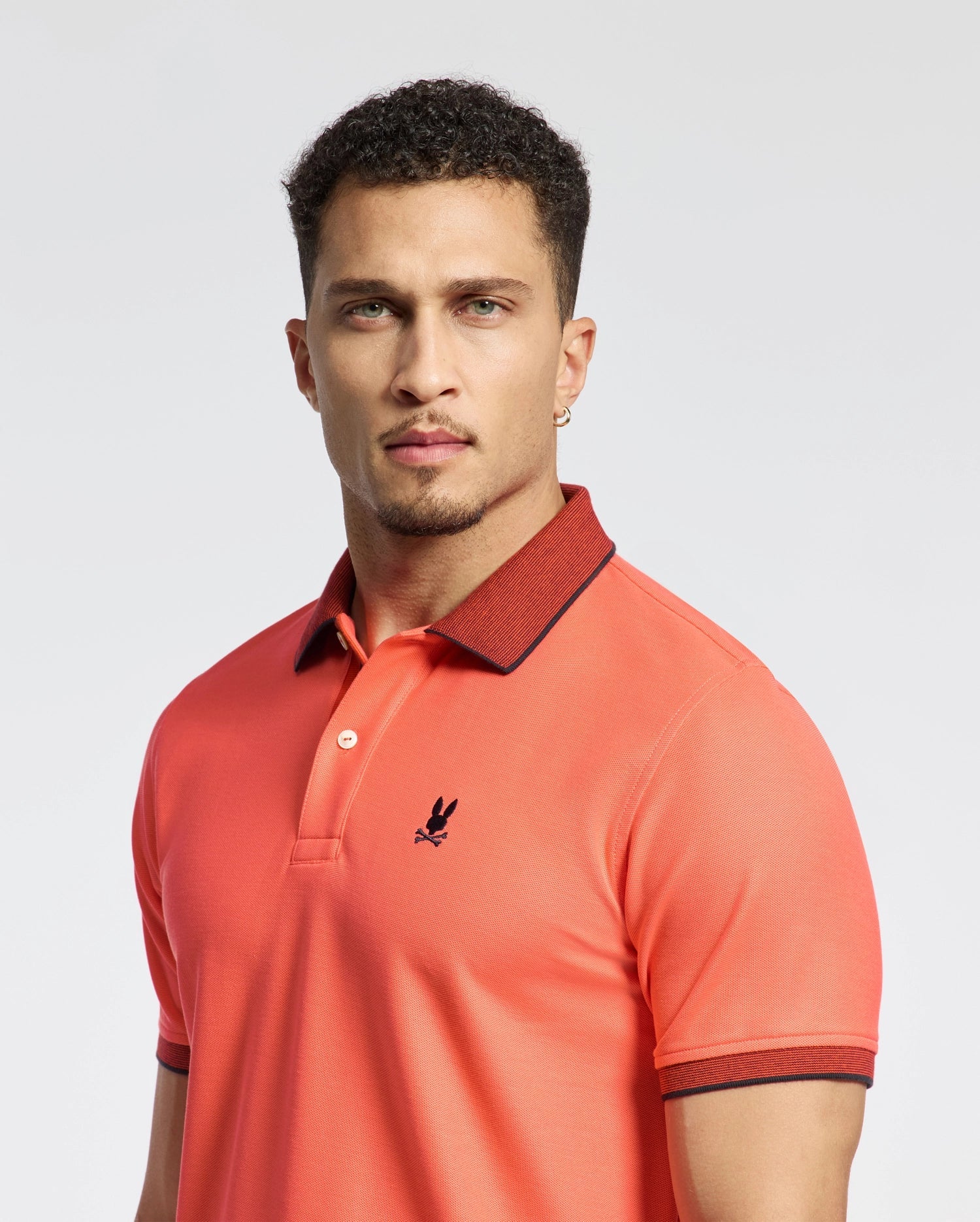 MENS JONAS STRIPE COLLAR PIQUE POLO - B6K583F200