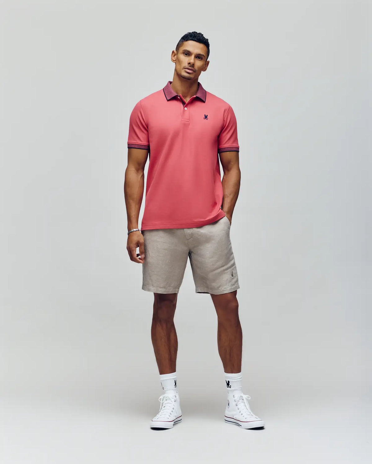 MENS JONAS MICRO STRIPE COLLAR PIQUE POLO - B6K583F200