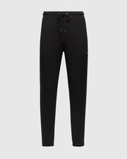 The MENS DACANO PERFORATED SWEATPANT - B6P240E200 by Psycho Bunny features a slim fit with an adjustable drawstring, elastic waistband, subtle stitching, and an embroidered logo. Made from soft, comfortable material in plain light gray.