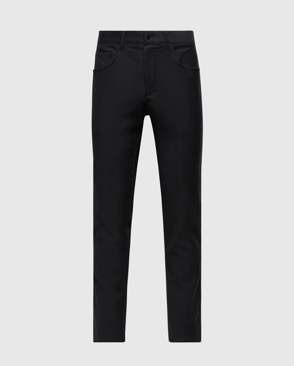 A pair of Psycho Bunny MENS HAYS TWILL PANT - B6P894D200 showcased against a light gray background. These pants feature a classic five-pocket design and a straight-leg cut, crafted from cotton-blend twill for ultimate comfort.
