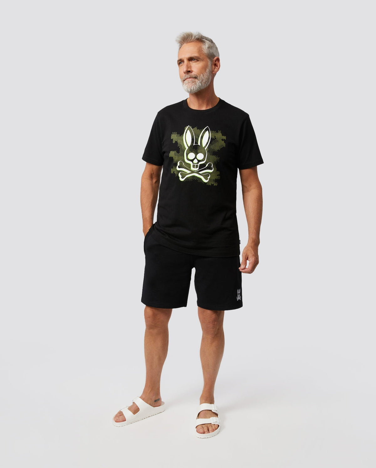 MENS GRESHAM EMBROIDERED SWEAT SHORTS - B6R161W1FT