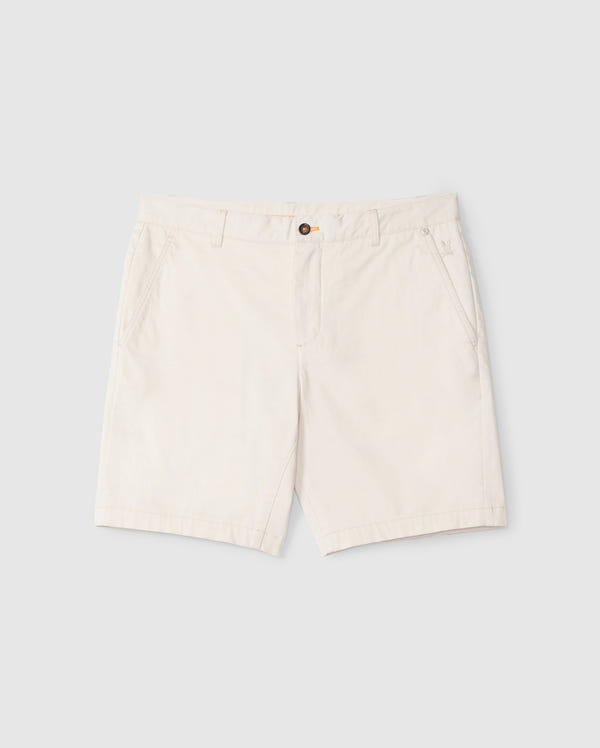 A pair of Psycho Bunny Men's YORK CHINO SHORT - B6R357B200 with a button and zipper closure, displayed against a neutral background.