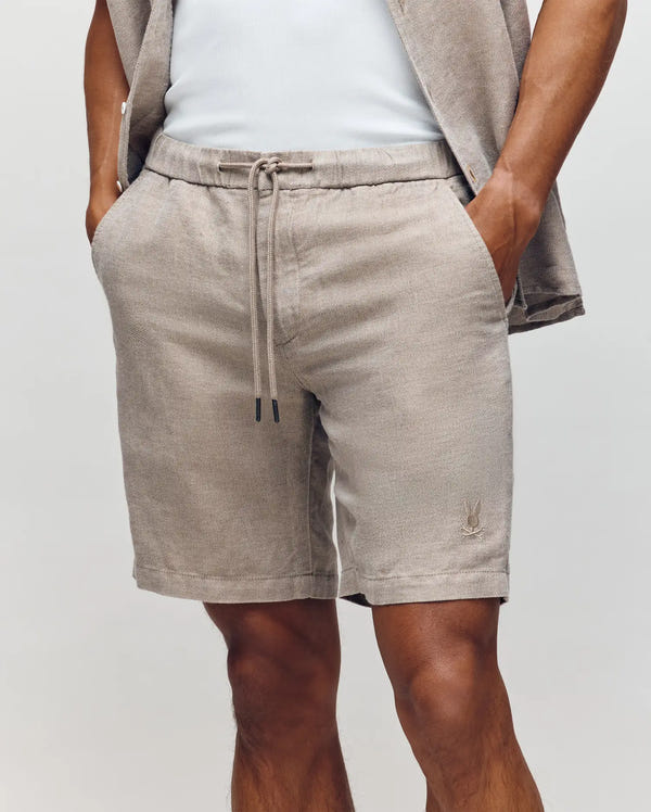 MENS WINDCREST LINEN BLEND DRAWSTRING SHORT - B6R474C200