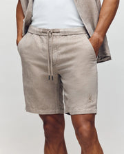 MENS WINDCREST LINEN BLEND DRAWSTRING SHORT - B6R474C200