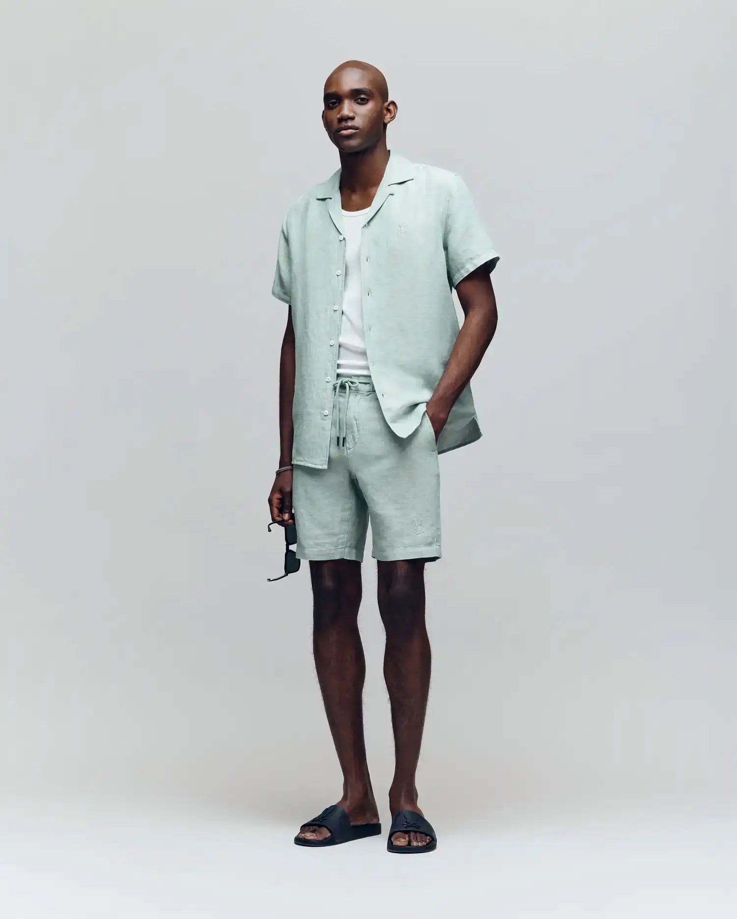 MENS WINDCREST LINEN BLEND DRAWSTRING SHORT - B6R474C200