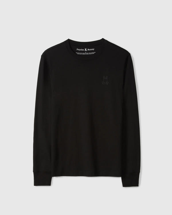 Introducing the Men’s Alberton Long Sleeve Tee by Psycho Bunny, a fashion masterpiece made from soft Pima cotton and adorned with a subtle embroidered bunny logo on the chest.