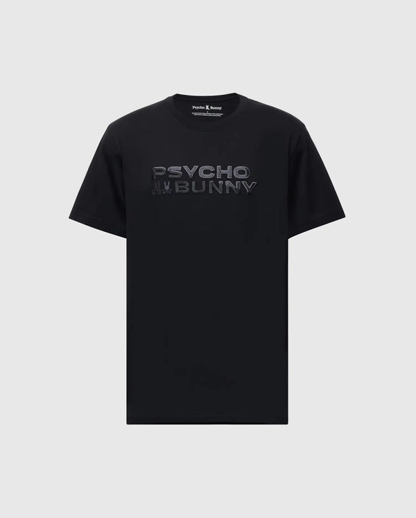 The Men's Berni Tee from Psycho Bunny is crafted from soft Pima cotton and features an iridescent "PSYCHO BUNNY" logo on the chest with a small embroidered bunny emblem.