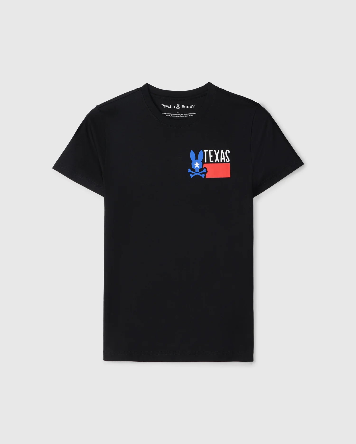 flat front view of pima cotton texas city tee
