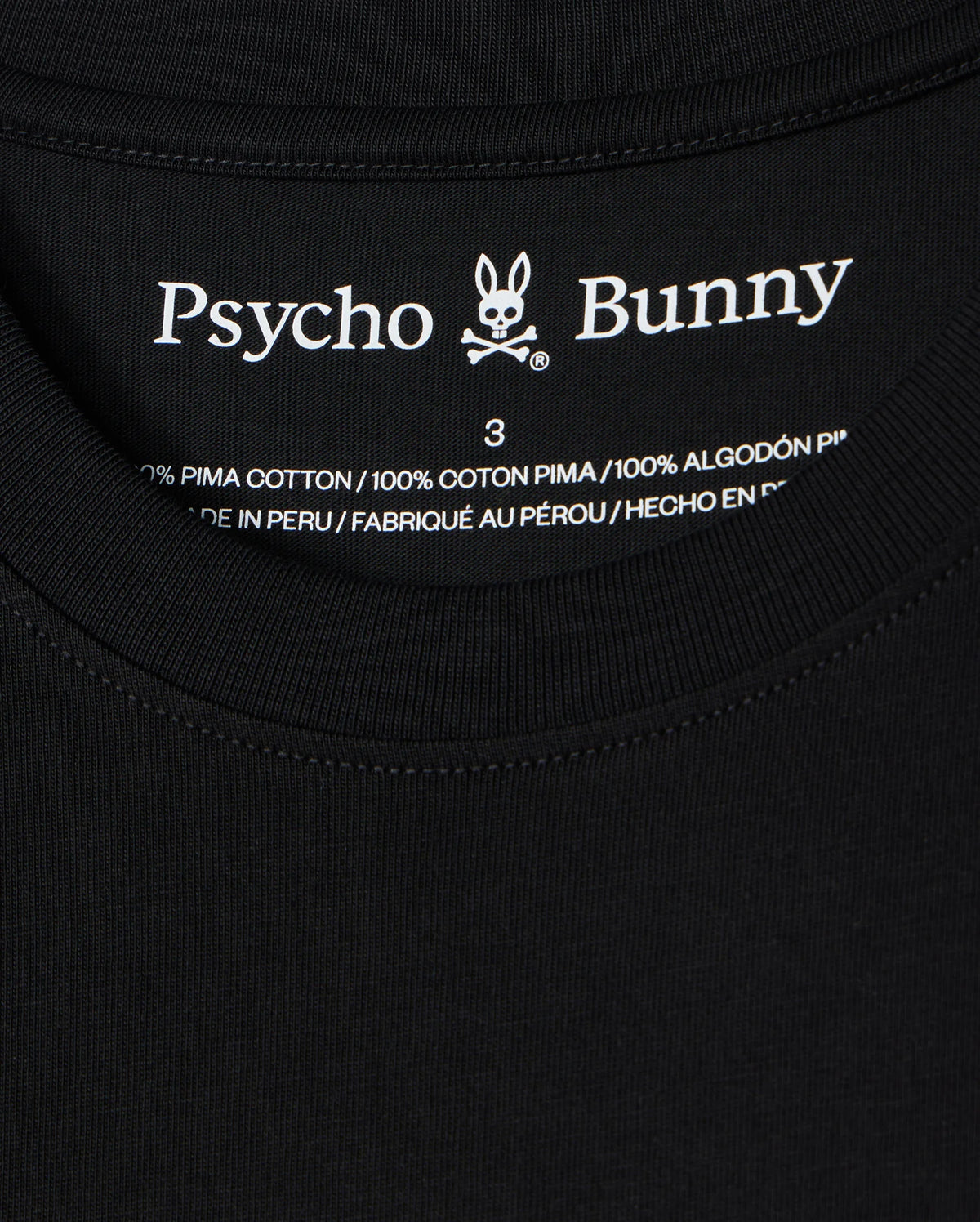 Label focus on men's pima cotton texas city tee