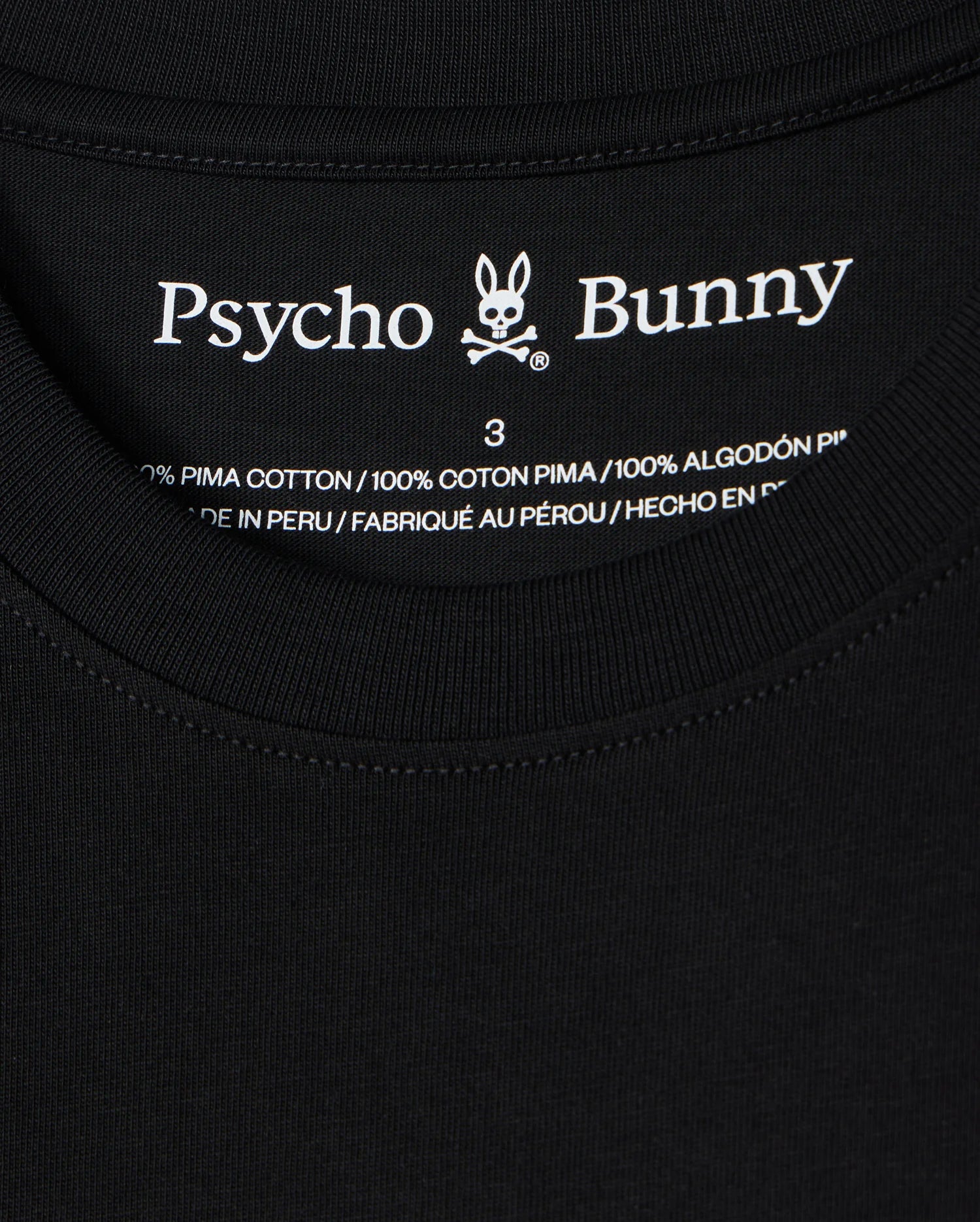 Label focus on men's pima cotton texas city tee