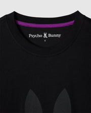 Label detail of the pima cotton preston graphic tee in black