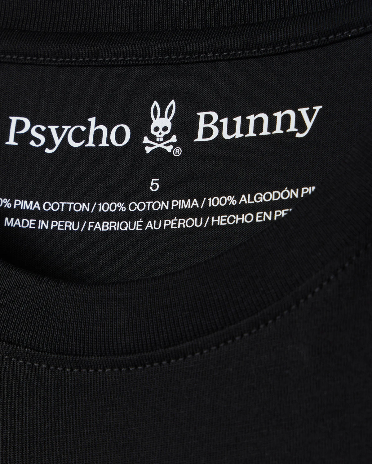 Label detail on Men's pima cotton Los Angeles City Tee