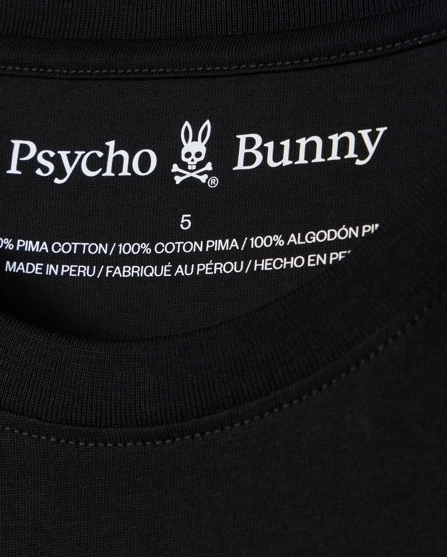 Label detail on Men's pima cotton Los Angeles City Tee
