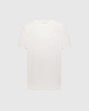 The Psycho Bunny Men's James Crew Neck Tee (B6U952D200) is a light gray, short-sleeve t-shirt made of soft Pima cotton. It features a minimal design with a subtle embroidered logo near the neckline on a white background.