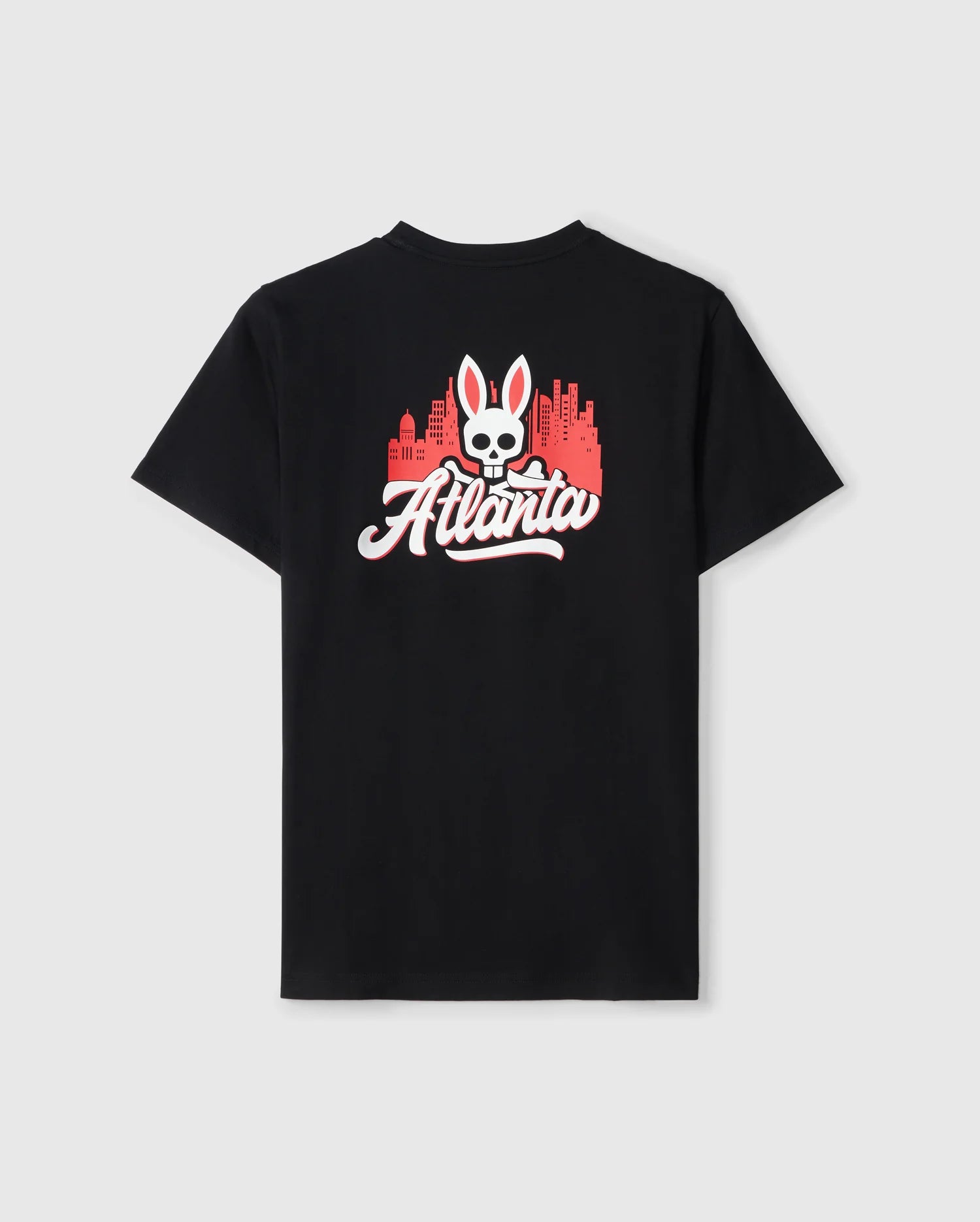 Flat back view of the pima cotton atlanta city tee 