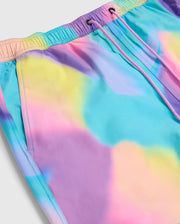 Pattern detail of the tyler print swim trunk 