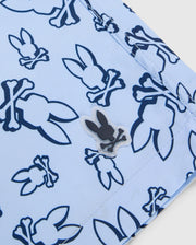 Logo detail on Men's rendon print swim trunk