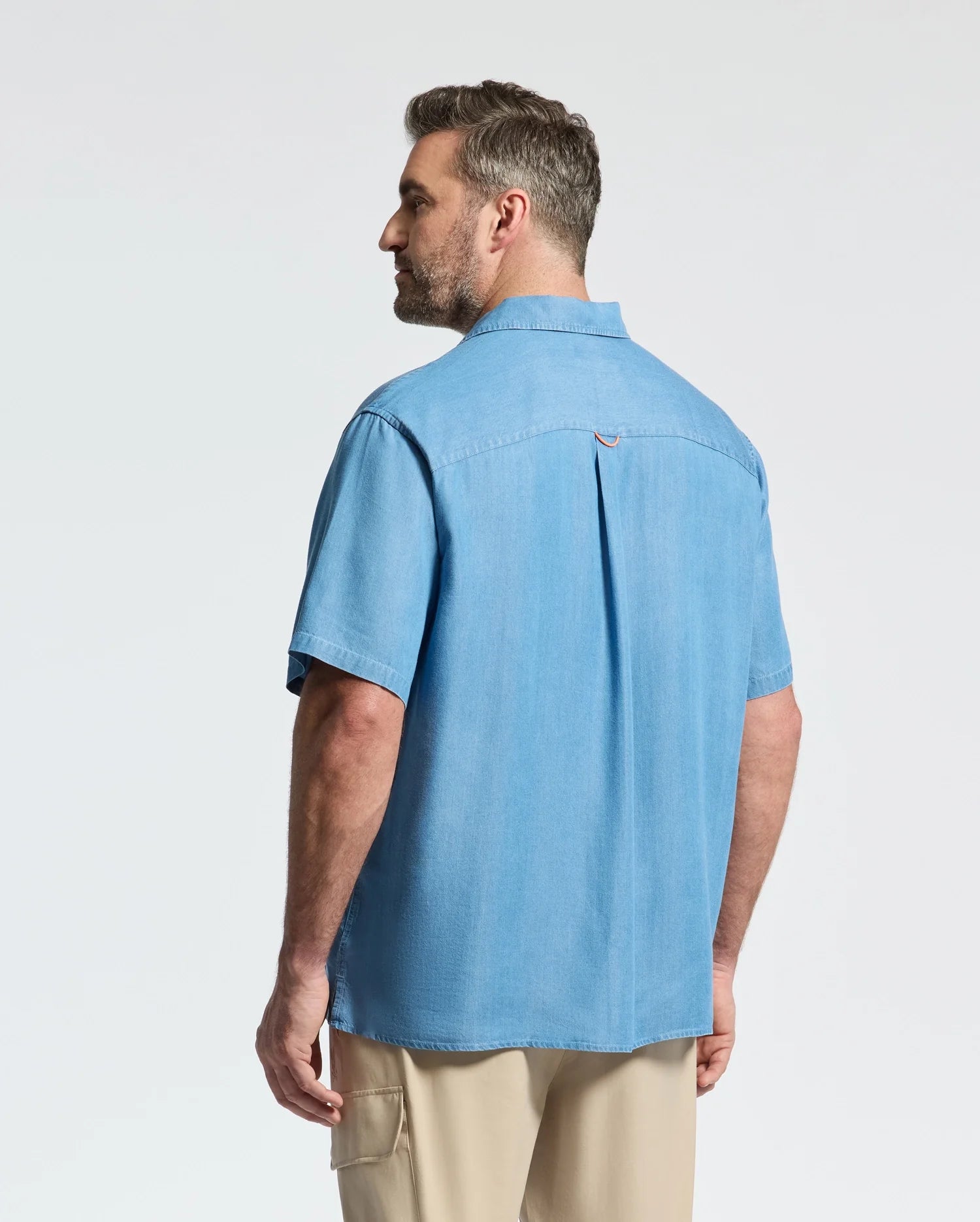 MENS BIG AND TALL KERVIN LIGHTWEIGHT DENIM WOVEN SHIRT - B9Q467F200