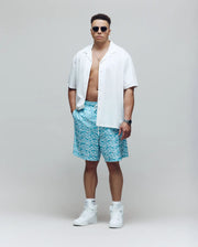 MENS BIG AND TALL JAYME KNIT SEERSUCKER CABANA COLLAR SHIRT - BT0300001