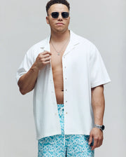 MENS BIG AND TALL JAYME KNIT SEERSUCKER CABANA COLLAR SHIRT - BT0300001