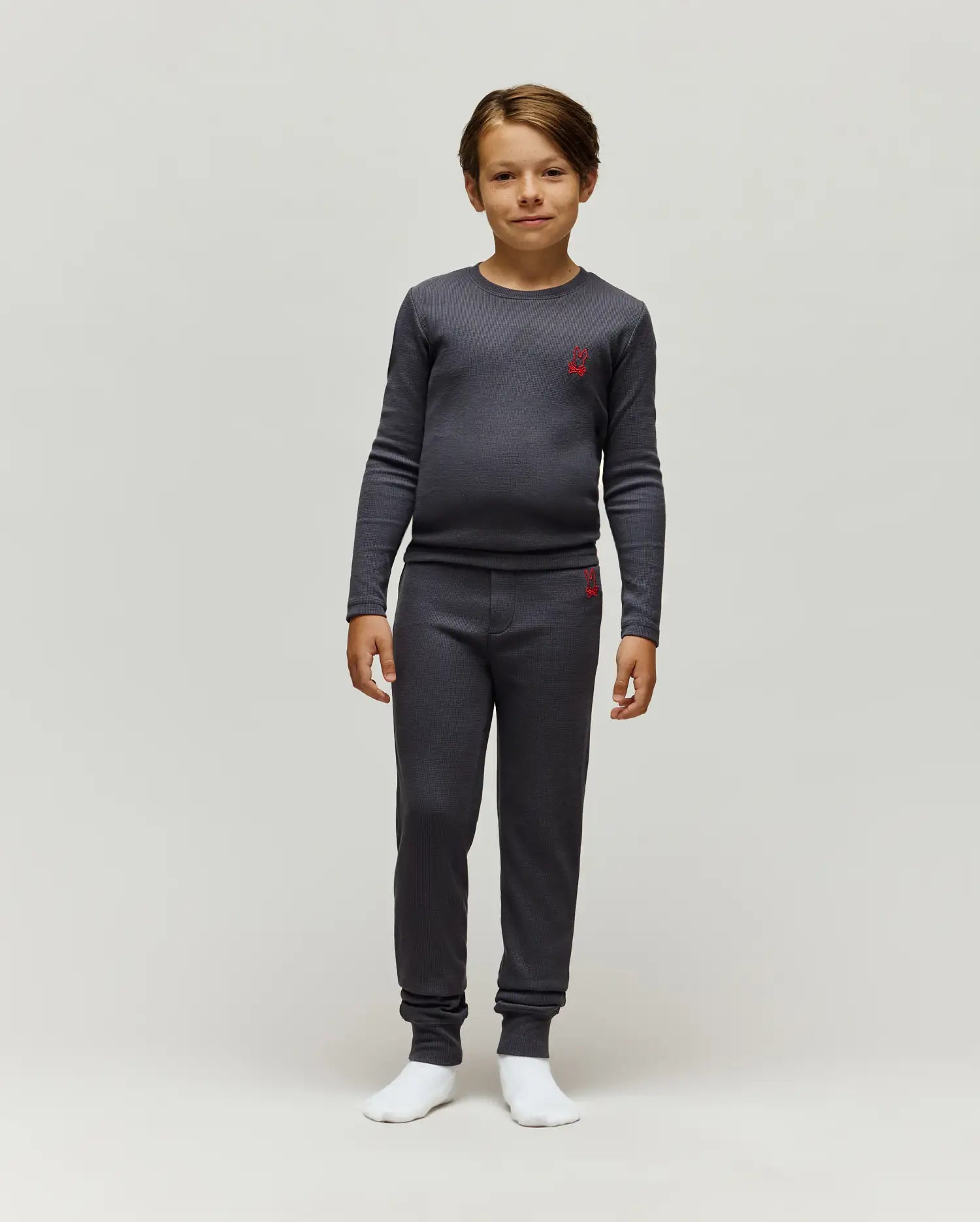 KIDS NOE LONG SLEEVE WAFFLE TEE - KO1400005