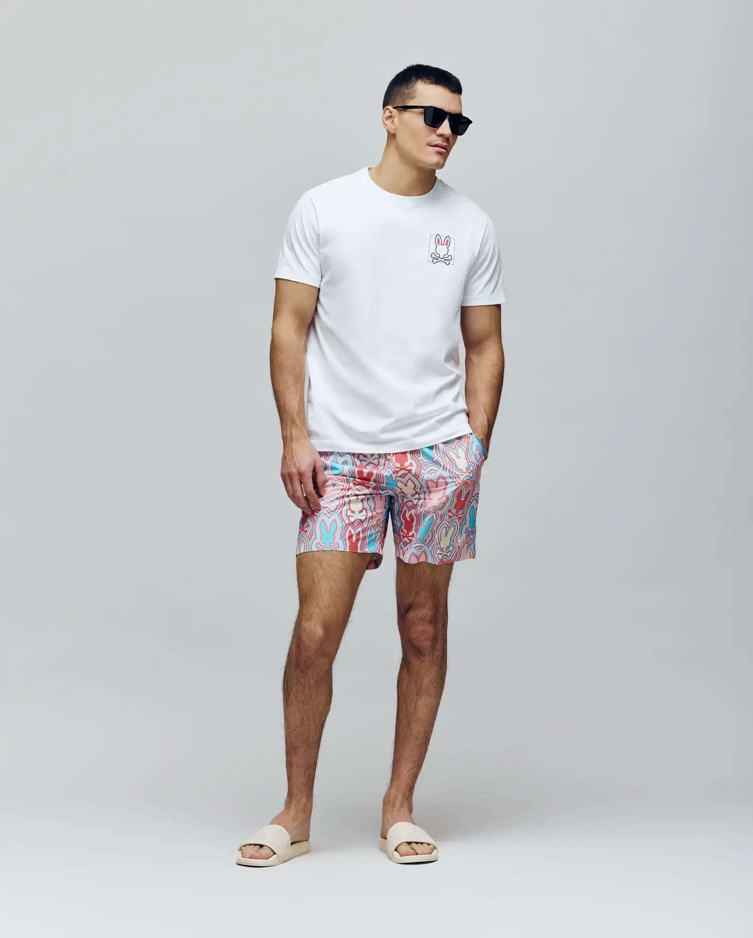 MENS CHUCK ALL OVER PRINT LIGHTWEIGHT SWIM TRUNK - MB1000003