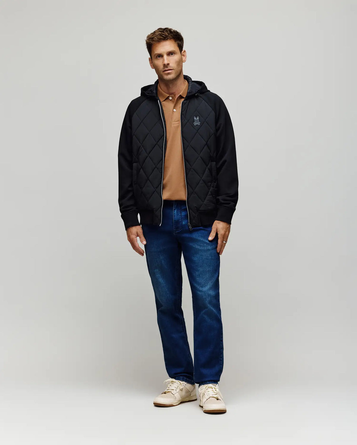 MENS CALLUM MIX MEDIA JACKET - MO1100038