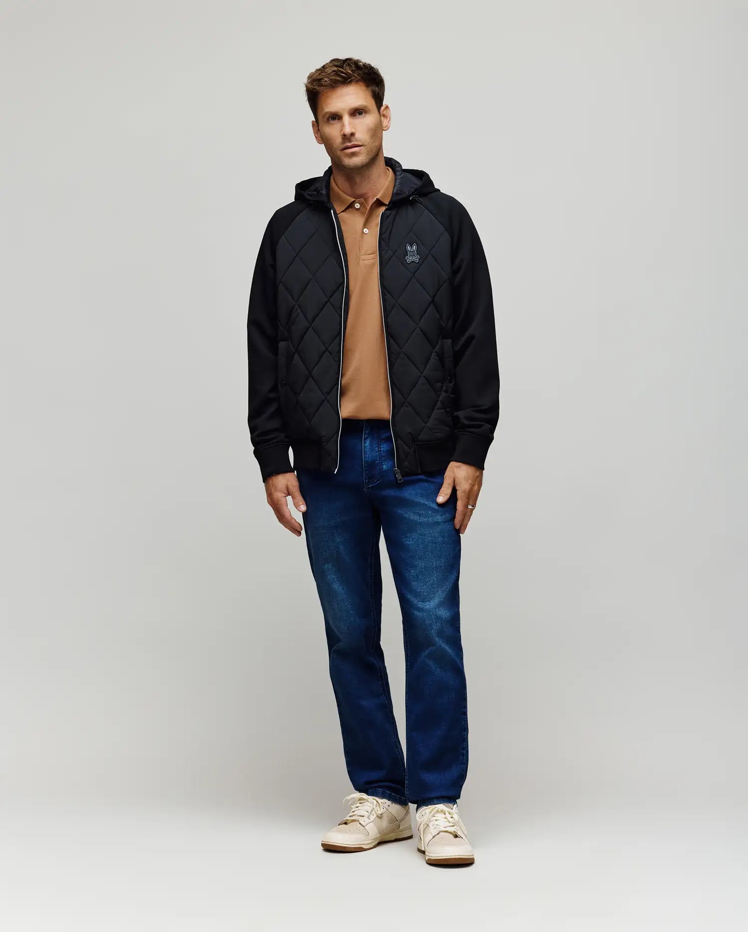 MENS CALLUM MIX MEDIA JACKET - MO1100038
