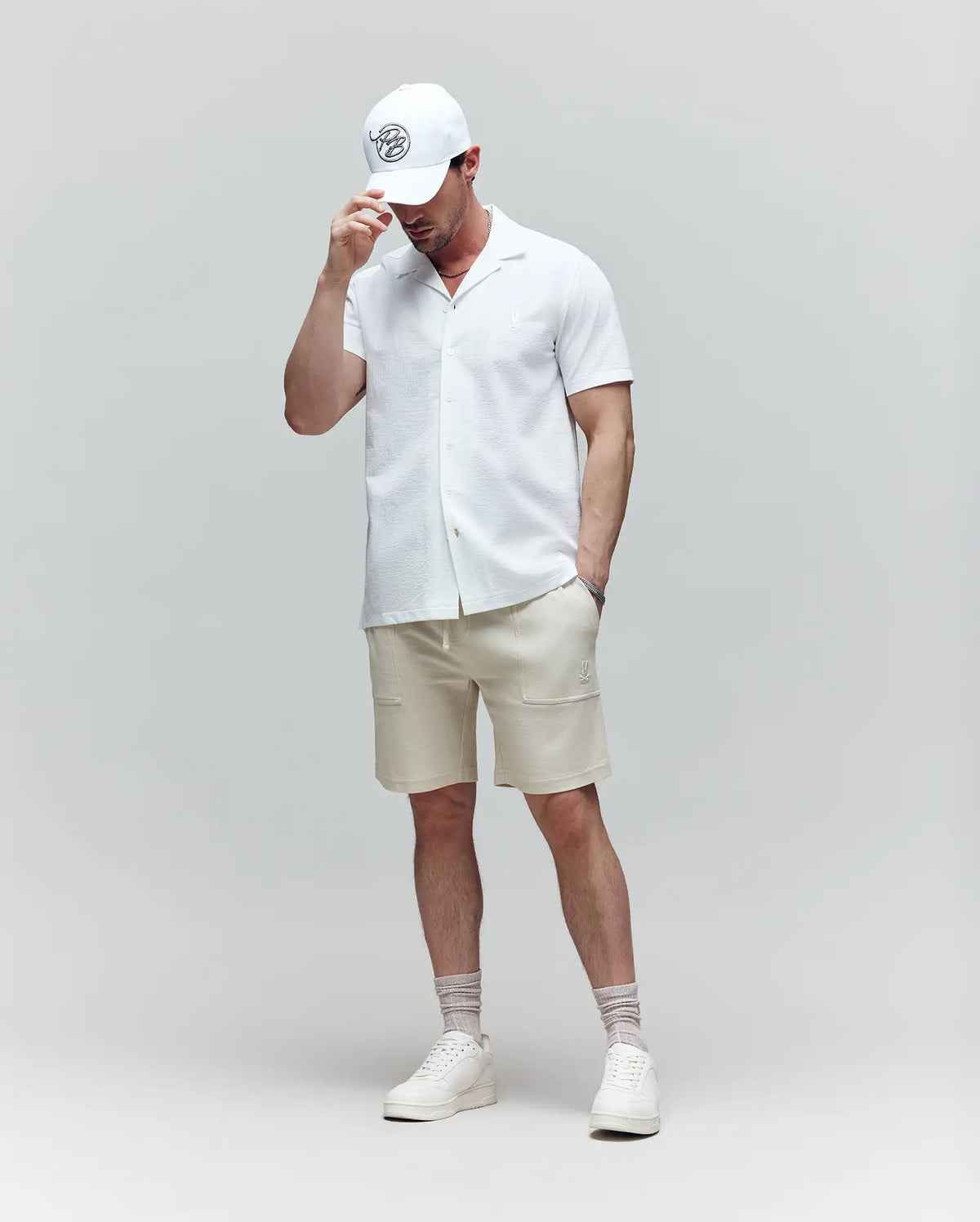 MENS JAYME KNIT SEERSUCKER CABANA COLLAR SHIRT - MT0300002