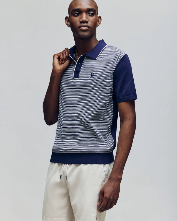 MENS KENNY STRIPED KNIT POLO - MT0400003