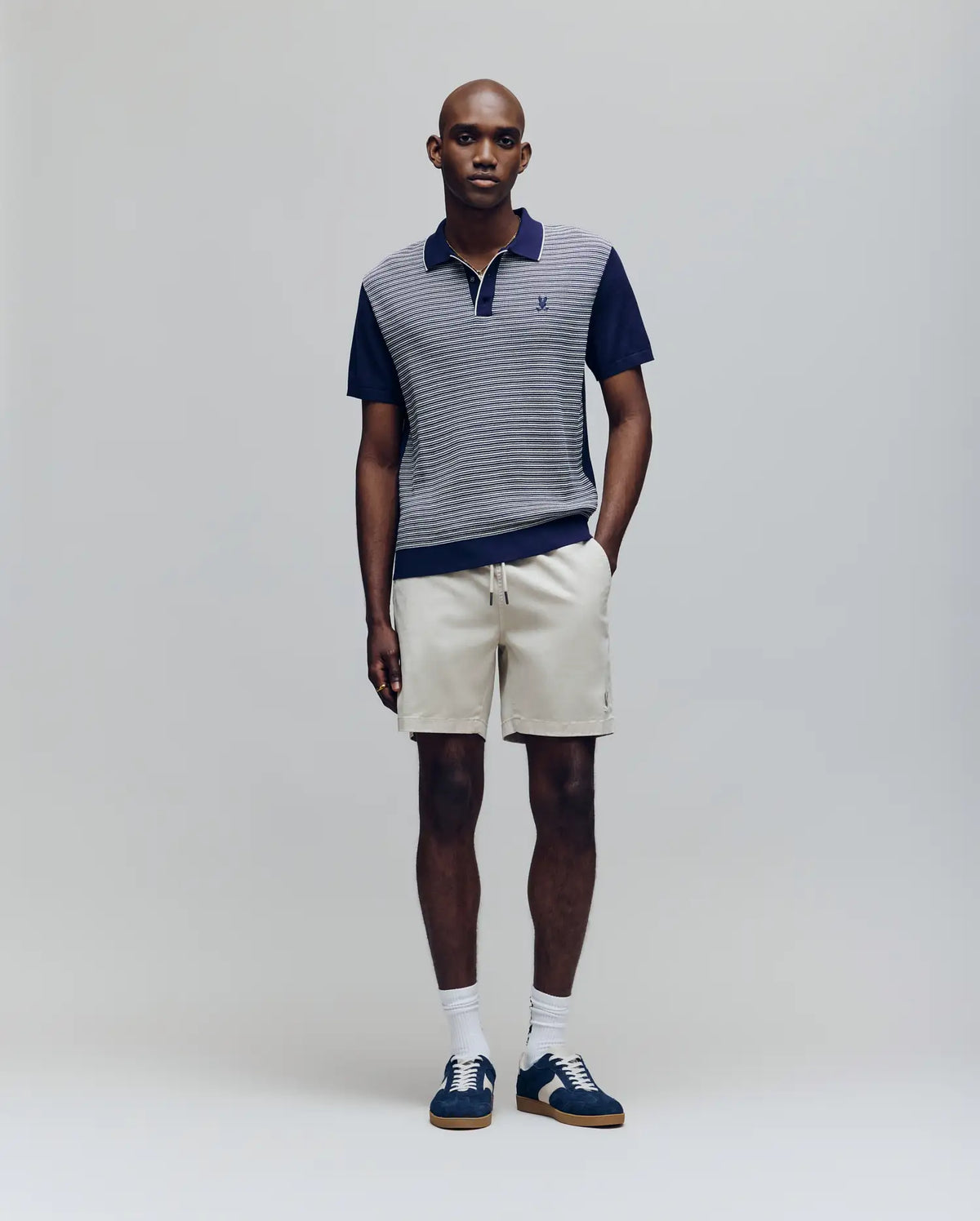 MENS KENNY STRIPED KNIT POLO - MT0400003